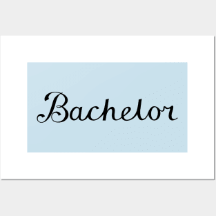 Bachelor Type Design - Black Posters and Art